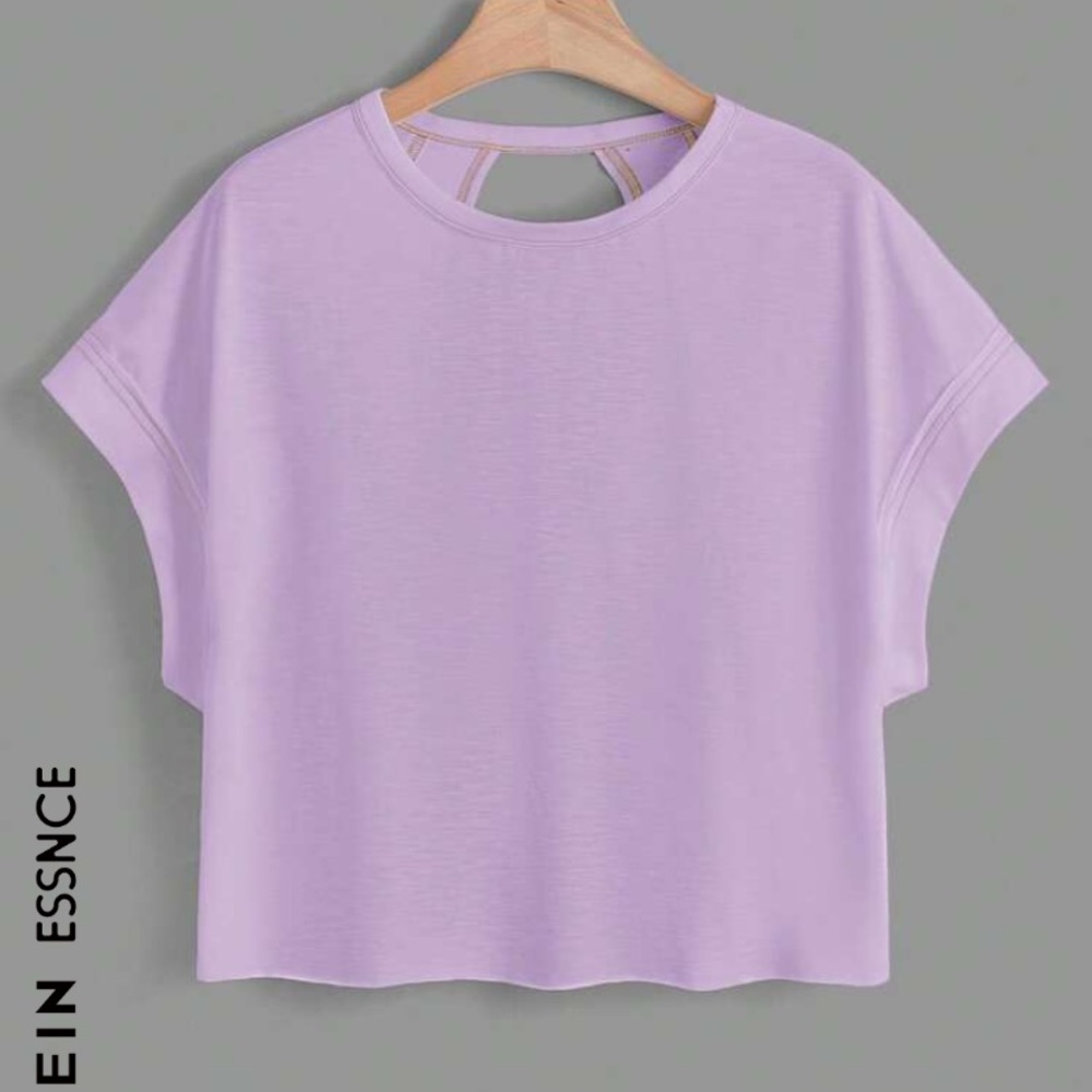Shein essnce cut our back batwing sleeve tee
